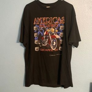 Super nice americas highway motorcycle lightning tee